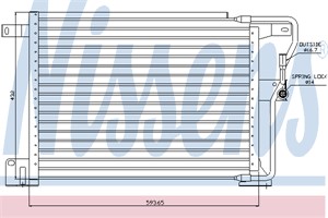 Kondensor, klimatanläggning, JEEP GRAND CHEROKEE I, 55036473, 55115864, K55036473, K55115864, K55115864AB, K55115864AC, K56005016