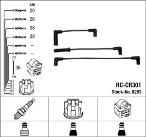 Tändkabelsats, JEEP WRANGLER II, 83507 180, 83507180
