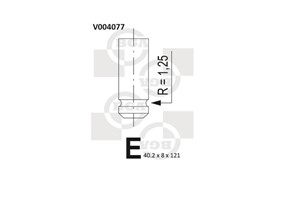 Insugsventil, ALFA ROMEO,CHRYSLER,FORD,OPEL,ROVER, 116760330001, 195590330100, 20360026, 20360026A, 20360026F, 2036019, 60507189, AEU229