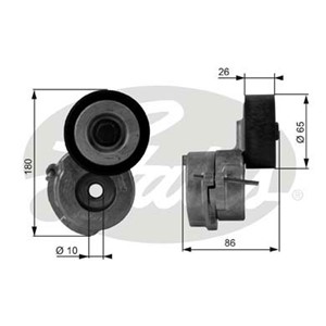 Spännrulle, flerspårsrem, OPEL CORSA D, CORSA D Skåp/halvkombi, 1754085E00, 4708770, 51821653, 55185074, 55562245, 55574238, 6 36 166, 6