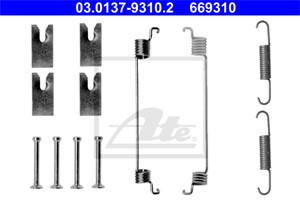 Tillbehörssats, bromsbackar, Bakaxel, CITROËN,FIAT,LANCIA,OPEL,PEUGEOT,VAUXHALL, 77363848