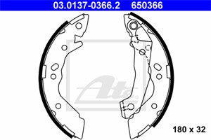 Bromsbackar, sats, Bakaxel, HYUNDAI ACCENT I, ACCENT Sedan, PONY / EXCEL Sedan, 58305-22A01
