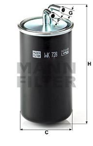 Bränslefilter, MITSUBISHI GRANDIS, LANCER VIII, LANCER Sportback VIII, OUTLANDER II, 1770A024