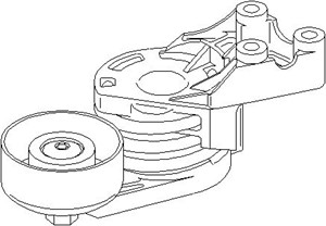 Remsträckare, flerspårsrem, AUDI,SEAT,SKODA,VW, 045 903 315A