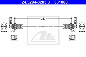 Bromsslang, Bakaxel, SUBARU JUSTY III, SUZUKI IGNIS II, WAGON R Halvkombi, WAGON R+ Halvkombi, 51570-83E00
