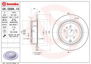 Bromsskiva, Bakaxel, CITROËN EVASION Minibus, minivan, EVASION Van, FIAT ULYSSE, LANCIA ZETA, PEUGEOT 806, 806 Van, 1474980080, 4246J5,