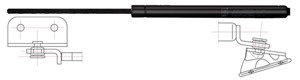 Gasfjäder, bagageutrymme, Höger, OPEL AGILA, SUZUKI WAGON R+ Halvkombi, 4705436, 4705684, 6826712, 8E1 721 401 AJ, 8E1 721 401 L, 8E1 72