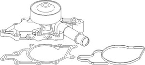 Vattenpump, MERCEDES-BENZ VITO Buss [W638], VITO Skåp [W638], V-KLASS [638/2], 611 200 04 01, 611 200 10 01, A611 200 04 01, A611 200 10
