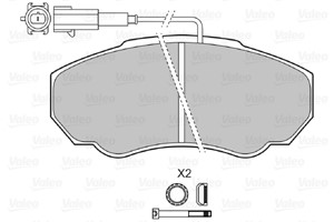 Bromsbeläggsats, Framaxel, CITROËN,FIAT,PEUGEOT, 425242, 4252-42, 425243, 4252-43, 425458, 4254-58, 71752979, 71772526, 77362219, 773648