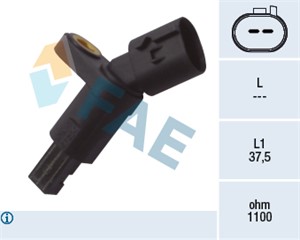 ABS-givare, Sensor, hjulvarvtal, Bakaxel, AUDI,SEAT,SKODA,VW, 1J0 927 807 B, ALS-522