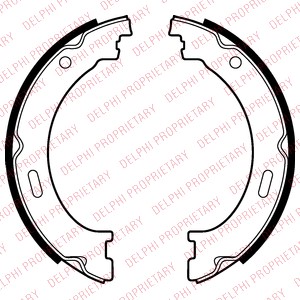 Bromsbackar, sats, Bakaxel, JEEP CHEROKEE, COMMANDER, GRAND CHEROKEE III, 5086930AA, 5086930AB, 5086930AC