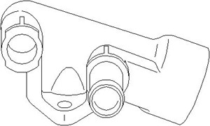 Rördel, motorkylning, Fram, Cylindriskt huvud, CITROËN,PEUGEOT, 1336 N8
