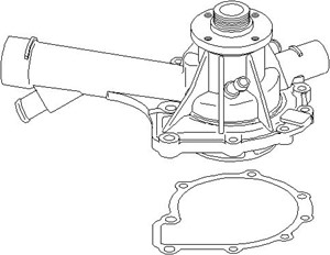 Vattenpump, MERCEDES-BENZ,VW, 00A 121 010, 00A 121 010A, 111 200 22 01, 111 200 41 01