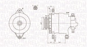 Generator, MITSUBISHI L 300 Buss III, L200, L400 Skåp, PAJERO III, PAJERO SPORT I, A002T82899, A002T82899A, A002T82899AT, A002T82899ZT,