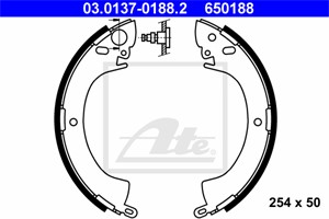Bromsbackar, sats, Bakaxel, MITSUBISHI, MB238114, MB238520, MB238521, MB238522, MB238523, MB587659, MB587660, MB587661