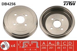 Bromstrumma, Bakaxel, TOYOTA COROLLA, COROLLA Compact, COROLLA Kombi, COROLLA Liftback, 42431-12140