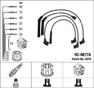 Tändkabelsats, NISSAN 300ZX, 22450-03P27, 22450-13P25, 22450-26E26, 22450-43L25, 22450-43L26, 22450-F6025, 22450-V5200, 22450-V5225, 224