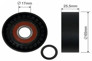 Spännrulle, flerspårsrem, CITROËN,FIAT,FORD,PEUGEOT, 1420513, 5751.F2, 6C1Q-6A228-AB, 9658142780