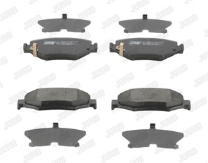 Bromsbeläggsats, Bakaxel, DODGE NITRO, JEEP CHEROKEE, COMPASS, WRANGLER III, 2AMV2776AA, 68003776AA, V2013776AB, V2013776AC