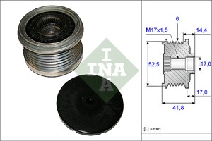 Frihjulskoppling, generator, NISSAN X-TRAIL, 231001AB1A, 23100-1AB1A, 231001AB1B, 23100-1AB1B, 231002NA0B, 23100-2NA0B, 23100AU410, 2310