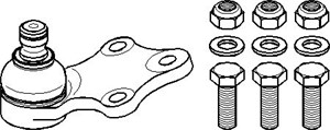 Kulled / Spindelled, Fram, höger eller vänster, PEUGEOT 306, 306 Break, 306 Cabriolet, 306 Halvkombi, 3640 44