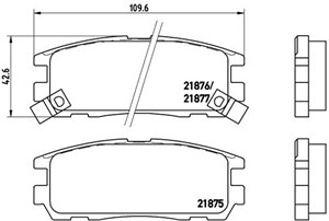 Bromsbeläggsats, Bakaxel, ISUZU,OPEL,VAUXHALL, 1605851, 3502150K00, 897035266, 8970352660, 897039269, 8970392690, 8970392691, 897070080,