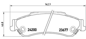 Bromsbeläggsats, Bakaxel, CHEVROLET BLAZER S10, 18025475, 18026156, 8180261560