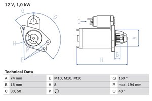 Startmotor, MAZDA 2, 3, 3 Sedan, M 0 T 91381, M 000 T 91381, ZJ01-18-400, ZJ01-18-400A