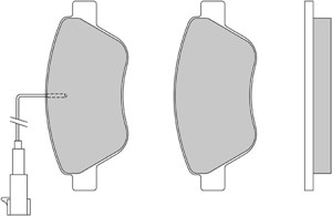 Bromsbeläggsats, Framaxel, ALFA ROMEO,CITROËN,FIAT,PEUGEOT, 77365543