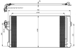 Kondensor, klimatanläggning, MERCEDES-BENZ VIANO [W639], VITO / MIXTO Skåp [W639], VITO Buss [W639], 6398350470, A6398350470