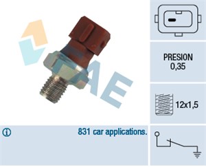Varningsswitch, oljetryck, BMW,HONDA,LAND ROVER,MG,MINI,OPEL,ROVER,VAUXHALL, 026 121 144 A, 026 121 144 E, 026 121 145 E, 026 121 145, 0