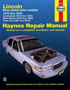 Haynes Reparationshandbok, Lincoln Continental Mark Series, Universal