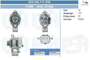Generator, JEEP CHEROKEE, 56005685AC, 56041822AA
