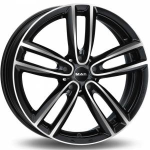 MAK Oxford Black Machined Face 7x16 5/112 ET41 B66.6