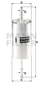 Bränslefilter, FORD,JAGUAR, 1212 739, 2M5Z-9155-CA, 3964 918, C2Z 7738, F 89 E 9155 AA, F 89 Z 9155 A, F89Z-9155-A, RFG 84, XF5Z-9155-BA