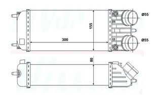 Intercooler, CITROËN DS3, DS3 Cabriolet, PEUGEOT 208 I, 1440P8, 1J6 955 711 B, 1J6 955 711 C, 1J6 955 711 D, 1J6 955 711 F, 1J6 955 711