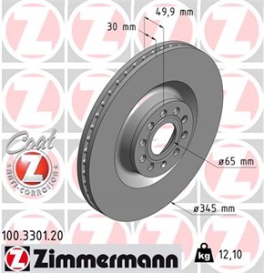 Bromsskiva, Framaxel, AUDI,SEAT,SKODA,VW, 1K0 615 301 AB, 1K0 615 301 AR, 1K0 615 301 M