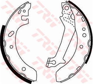 Bromsbackar, sats, Bakaxel, FORD, 1005968, 1017209, 1041906, 1041909, 1060096, 1060102, 1065033, 1473067, 1473069, 95AB-2200-BA, 95AB-22