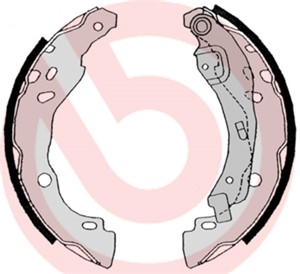Bromsbackar, sats, Bakaxel, DACIA,RENAULT, 440609415R, 5827017310, 6001549725, 6001551409, 6001551413, 7701206429, 7701207178, D40601HD3