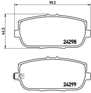 Bromsbeläggsats, Bakaxel, ABARTH 124 Spider, FIAT 124 Spider, MAZDA MX-5 III, MX-5 IV, MX-5 RF Targa, 6000615057, 68333396AA, N1Y32643ZA