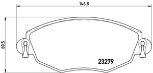 Bromsbeläggsats, Framaxel, FORD MONDEO III, MONDEO Sedan III, MONDEO Turnier III, JAGUAR X-TYPE I, X-TYPE Kombi I, 1121894, 1126718, 120