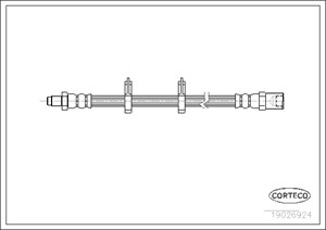 Bromsslang, Framaxel, IVECO DAILY Buss II, DAILY Flak/chassi I, DAILY Flak/chassi II, DAILY Skåp I, DAILY Skåp II, DAILY Tipp II, 938223