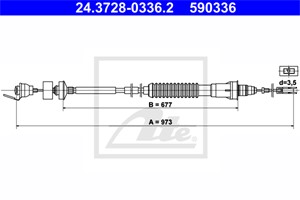 Vajer, koppling, CITROËN,FIAT,LANCIA,PEUGEOT, 1487268080, 2150 AC