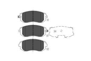 Bromsbeläggsats, Framaxel, SUBARU, 26296AE160, 26296AG020, 26296AG040, 26296AG060, 26296AG070, 26296AG080, 26296FE000, 26296FE020, 26296