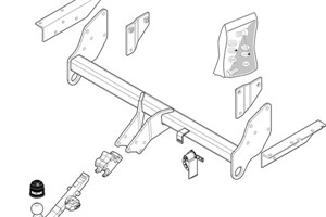 Dragkrok, Avtagbar, MITSUBISHI PAJERO IV, PAJERO Van IV