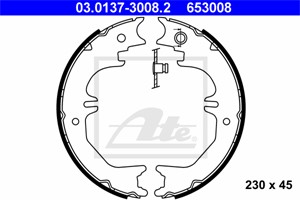 Bromsbackar, sats, Bakaxel, LEXUS LX, TOYOTA LAND CRUISER, LAND CRUISER 100, 46540-60050, 46550-60060, 46580-60050