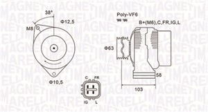 Generator, HONDA CIVIC Coupé VII, CIVIC Hatchback VII, CIVIC Sedan VII, CIVIC Sedan VIII, FR-V, 31100PLMA01, 31100PLMA02, 31100RJH004, A