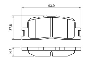Bromsbeläggsats, Bakaxel, LEXUS ES, TOYOTA CAMRY Sedan, 04466 33090, 04466 33100, 04466 33130, 04466 33170, 04466 48020, 0446648020