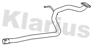 Avgasrör, Bak, TOYOTA YARIS, 174100J050