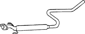 Mittenljuddämpare, Mitt, TOYOTA CARINA V, CARINA Kombi V, CARINA Sedan V, 17420-16231, 17420-16460, 17420-16500
